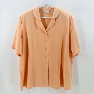 GERRY WEBER Womens Blouse Top EU 42 USA 12 Peach Orange‎ AB38